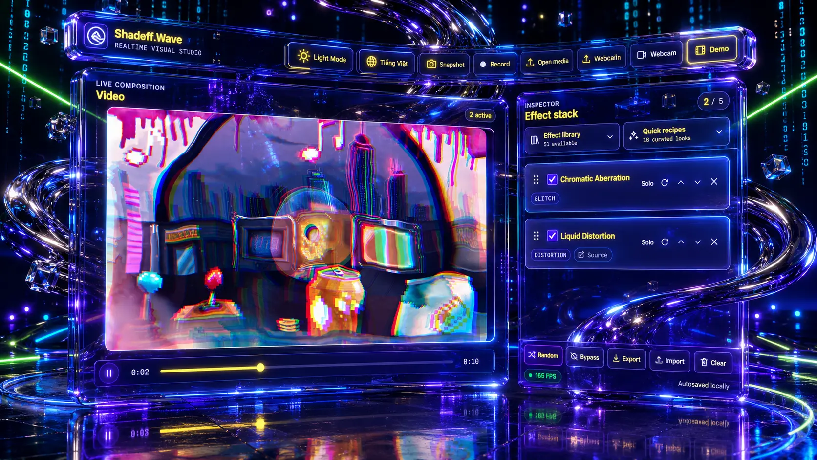 Shadeff.Wave WebGL effects studio