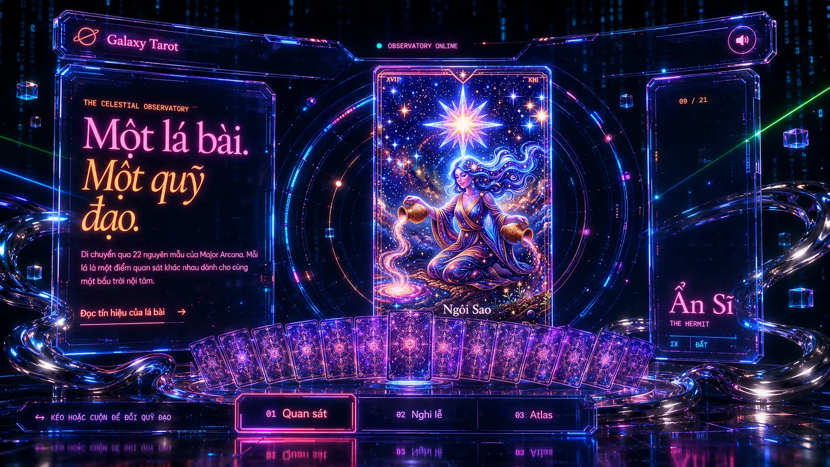 Galaxy Tarot celestial observatory